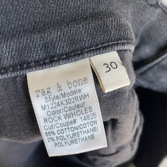 Rag and Bone Skinny Distressed Black Jeans - Picture 12 of 12